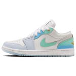 Air Jordan 1 Low SE Emerald Rise Moteri&scaron;ki sportbačiai Mėlyni Balti Football-Grey FN8899-131 36