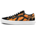 Vans Style 36 serijos Tigro siuvinėjimas Tigro dryžiai žemi teniso bateliai Unisex sportbačiai Juodi Oranžiniai VN0A3DZ3ORA 36.5