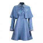 Burtų mokykla Raganaitė Fleur Isabelle Delacour Cosplay Kostiumas Beauxbaton Magija Moteri&scaron;ka mokyklos uniforma Skrybėlė Suknelė Kostiumas Helovinas L mėlyna