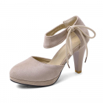 Madingos Pavasario Rudens Naujos Moteri&scaron;kos Platformos Mary Jane Bateliai Siūlų Kaspinas Stori Auk&scaron;ti Kulniukai Moteri&scaron;kos &Scaron;ventės Vestuvių Pluo&scaron;tinės Moteri&scaron;kos Avalynės 34 smėlis