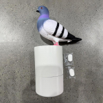 &bdquo;Pigeon Shape&ldquo; muilo dozatorius automatinis indukcinių putų rankų ploviklis smulkių putų bekontaktis automatinis jutimo higieninis putų dozatorius pilka spalva