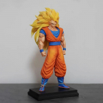 34cm Anime Dragon Ball Z Super Saiyan 3 Son Goku Veiksmo figūrėlės Stovintis modelis PVC Statulėlė Darbalaukio dekoracija Ornamentas Žaislai Dovanos no box brown
