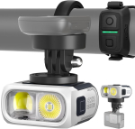 Magicshine HORI 1300S Dviračio žibintas keliui 1300 Dvigubas nepriklausomas FTR jungtis ir programėlės laikiklis Suderinamas laikiklis IPX6 Važiavimui naktį Dviračiai, Liumenai,