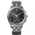 HAMILTON Jazzmaster vyri&scaron;kas laikrodis, juodas ciferblatas, kvarcinis mechanizmas, nerūdijantis plienas, 10 ATM atsparumas vandeniui, sidabrinis (H32612131) [lygiagretus importavimas]