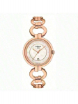 Tissot Flamingo serijos kvarcinis laikrodis su deimantais ir kalendoriumi, atsparus vandeniui, rožinio aukso spalvos, kasdienis eleganti&scaron;kas moteri&scaron;kas laikrodis, &Scaron;veicari&scaron;kas laikrodis, T094.210.33.116.01 balta