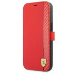 Atverčiamas dėklas iPhone 13 mini Ferrari On Track Carbon Raudonas