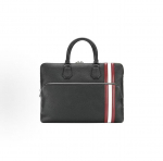 Bally dryžuota odinė portfelio rankinė su užtrauktuku vyri&scaron;kos rankinės Juoda 6218262 Basic Set (Bag+Dust Bag)