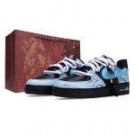 Nike Air Force 1 Guanzaizi Atsparūs trinčiai Atsparūs trinčiai Žemi Kateboardo Batai Unisex Mėlyni Juodi CW2288-001(Komanda1856-) 40