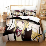Yamada-kun ir Septynios Raganos Patalynės Komplektas Animacinis Anime trijų dalių komplektas Suaugusiems Vaikams Miegamojo Užvalkalas Ant Antklodės Rinkinys 3D Kawaii Mergaitėms 135x200cm