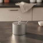 Nerūdijančio plieno prieskonių dėžutė Nordic Cukrinė lengvas eleganti&scaron;kas dizainas gray