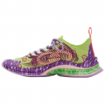 GUCCI RUN Audinys Auk&scaron;tas at&scaron;okimas Žemi kasdieniai batai Moteri&scaron;ki Žali Violetiniai 700104 USN10 8390 34.5