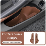 Skirta BMW 5 serijos G60 i5 2024 m. Automobilio Durų &Scaron;oninė Daiktadėžė TPE Automobilio Priekinių Durų Angos Organizatorius Ki&scaron;enės Interjero Daiktų Laikymo Aksesuarai Light Brown 1 Pair