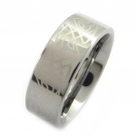 Bague Tungstene 'High Tech' Gris M&eacute;tal 60 pilka