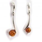 Les Tr&eacute;sors De Lily [J9631] - Boucles Argent 'Inspiration' ambre