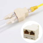 1&ndash;2 krypčių Cat6/5/5e RJ45 moteri&scaron;kas dviejų lankų eterneto tinklo skirstytuvo adapteris