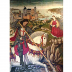 Pilnas apvalus akmens karoliukų paveikslas kryželiu Siuvinėjimas Religija Kalnų kri&scaron;tolas Famou Aliejinis paveikslas Deimantų siuvinėjimas 20X30CM