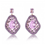 UMCHO sukurti Nano Pink Morganite Drop Auskarai Prabangūs Tikri 925 Sterling Silver Auskarai