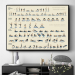 &bdquo;Yoga Ashtanga&ldquo; pirminės serijos plakatai ir spaudiniai Sienų dailė Dekoratyvinis paveikslas, drobės tapyba, skirta gyvenamojo kambario namų dekoravimui be rėmelių 60cm&times;90cm NoFrame