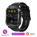 Naujas &bdquo;Full Touch Smart Watch Men&ldquo;, skirtas &bdquo;Android Xiaomi&ldquo; kraujospūdžio deguonies kūno rengybos laikrodis, 5 atm vandeniui atsparus karinis i&scaron;manusis laikrodis juoda