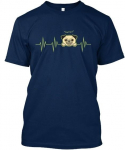 Pug Heart Snort Tees Standartiniai unisex mar&scaron;kinėliai S