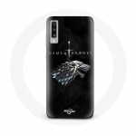 Coque pour Samsung Galaxy A70 Game of Thrones Saison 8 Le Tr&ocirc;ne de Fer La maison Stark Logo L'hiver