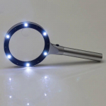 Rankinis 12 LED didintuvas 10x optinių akinių ap&scaron;viestas didinamasis stiklas su LED &scaron;viesa skaitymo didinamasis stiklas Lupa juvelyrinė lupa
