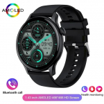 LUCKY START I&scaron;manusis laikrodis Moterys Vyrai Bluetooth Skambutis Visada rodomas laikas &Scaron;irdies ritmas Sportas Sveikatos Laikrodis IP68 Neper&scaron;lampamas muzikos i&scaron;manusis laikrodis Silicon juoda