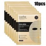 24k auksinė korio lak&scaron;tinė kaukė drėkina ir pa&scaron;alina rauk&scaron;les Medaus esencija gležna oda Kolagenas stangrina odą 10pcs