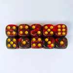 10 vnt / rinkinys 16 mm kelių spalvų ta&scaron;kiniai kauliukai akriliniai skaitmeniniai kauliukai, skirti Dnd Rpg Cthulhu bėgimo komandos stalo žaidimui stalo žaidimui Dnd kauliukų rinkinys