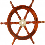 Laivykite medinį ratą piratą Rustic Captain Wall Namų dekoras Jūrų ratų sienos menas