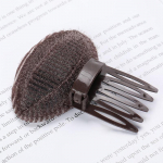 Pūstas plaukų pagalvėlė nematoma pūkių plaukų pagalvėlė kempinė segtukas kuodui pakelti apimčiai plaukų bazė moterims mergaitėms kava