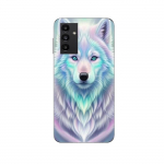 Coque Maniacase pour pour Samsung Galaxy A04s Loup blanc reflet violet