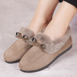 Moteri&scaron;ki žieminiai laisvalaikio batai Nauji mokasinai Mink&scaron;ti plok&scaron;ti Neslystantys Loafers Madingi Patogūs &Scaron;ilti pliu&scaron;iniai lankeliai ant moteri&scaron;kų medvilninių batų 35 juoda