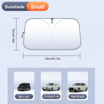 1vnt Universalus automobilio priekinis skydas nuo saulės sulankstomas priekinis priekinis stiklas saulės UV apsauga lango gaubtas automobilio i&scaron;orės priedai balta