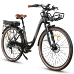 SAMEBIKE RS-A07 28 elektrinis dviratis 500W variklis 36V 13Ah baterija Miesto laisvalaikis Patogus juoda