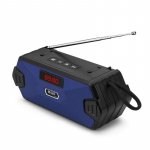 Ne&scaron;iojama belaidė &bdquo;Bluetooth&ldquo; garsiakalbių kolonėlė su žemųjų dažnių kolonėle, lauko USB garsiakalbiai su FM radiju, AUX, TF, MP3, telefonui mėlyna