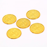 100 vnt. 35 mm aukso spalvos plastikiniai modelio stiliaus dizaino 100 vertės pokerio kazino žetonai