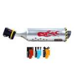 Dviračio i&scaron;metimo vamzdis su 6 garso efektais MTB Road Mountain Bike Sound Maker Motociklo turbo garso i&scaron;metimo sistemos dviračio priedai