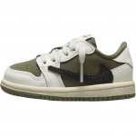 Travis Scott x Air Jordan 1 Retro Low OG SP TD Atvirk&scaron;tinė alyvuogių / Vidutinė alyvuogių Kūdikių sportbačiai Žali Juodi Buriniai DO5441-200 26