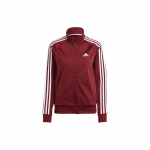 Adidas Primegreen Essentials sportinis &scaron;varkas, spalvų blokas, retro stilius, auk&scaron;ta apykaklė, sportinis laisvalaikio &scaron;varkas, moteri&scaron;kas &scaron;varkas, tamsiai raudonas IM2827 XS