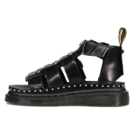 Dr. Martens Mackaye Aparatūra Odinis Dirželis Atviras Pir&scaron;tas Plok&scaron;čiapadžiai Sportiniai Basutės Moteri&scaron;kos Basutės Juodos 26566001 37