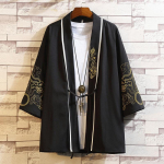 Kinų vyrų Hanfu japonų kimono megztinis striukė senovinio stiliaus Ukiyoe senovinis kostiumas, chalatas. 5XL