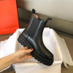 Klasikiniai Chelsea Boots Moteri&scaron;ki Juodi Auliniai Batai Rudeniniai Batai Žieminiai Batai Natūralios odos Platforma Trumpi Batai Slip ant elastinės juostos 35