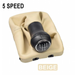 Naujas 5 pavarų perjungimo rankenėlės dangtelis VW Beetle Cabrio 2003-2010 ir Volkswagen VW Beetle 1998-2010 odinei apsaugai 5R-Black