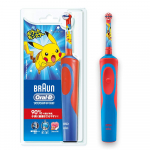 Braun Sumizumi Clean Vaikams Elektrinis Dantų &Scaron;epetėlis [Senas Modelis] Oral-B Dantų &Scaron;epetėlis, Raudonas, D12513KPKMB, Vaikams, Pok&eacute;mon