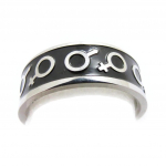 Bague Acier 'Homme Femme' Noir Acier 62 sidabras