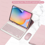 Skirtas &bdquo;Samsung Galaxy Tab A8 10.5 S6 Lite 10.4 S7 S8 11&ldquo; dėklui su &bdquo;Bluetooth&ldquo; klaviatūra ir pele su ra&scaron;iklio anga English A8 10.5in