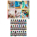 24x akrilo odos dažų rinkinys, batai, 30 ml menininkai