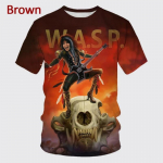 Y2K Drabužiai Naujas Stilius W.A.S.P. 3D spausdintas mar&scaron;kinėlis vyrams moterims vasarai hip-hop unisex kasdienis mar&scaron;kinėlis Harajuku apvalaus kaklo vir&scaron;us XXL