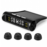 I&scaron;maniojo automobilio TPMS padangų slėgio stebėjimo sistema Saulės energijos skaitmeninis TMPS LCD ekranas USB automatinio saugumo signalizacijos padangų slėgio jutiklis